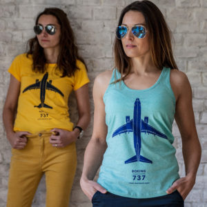 dámská tílka a trička s letadly Boeing 737-800, L-13 Blaník, Hurricane, Cessna 172, Spitfire...